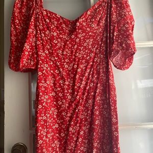 Reformation red floral Kopa dress